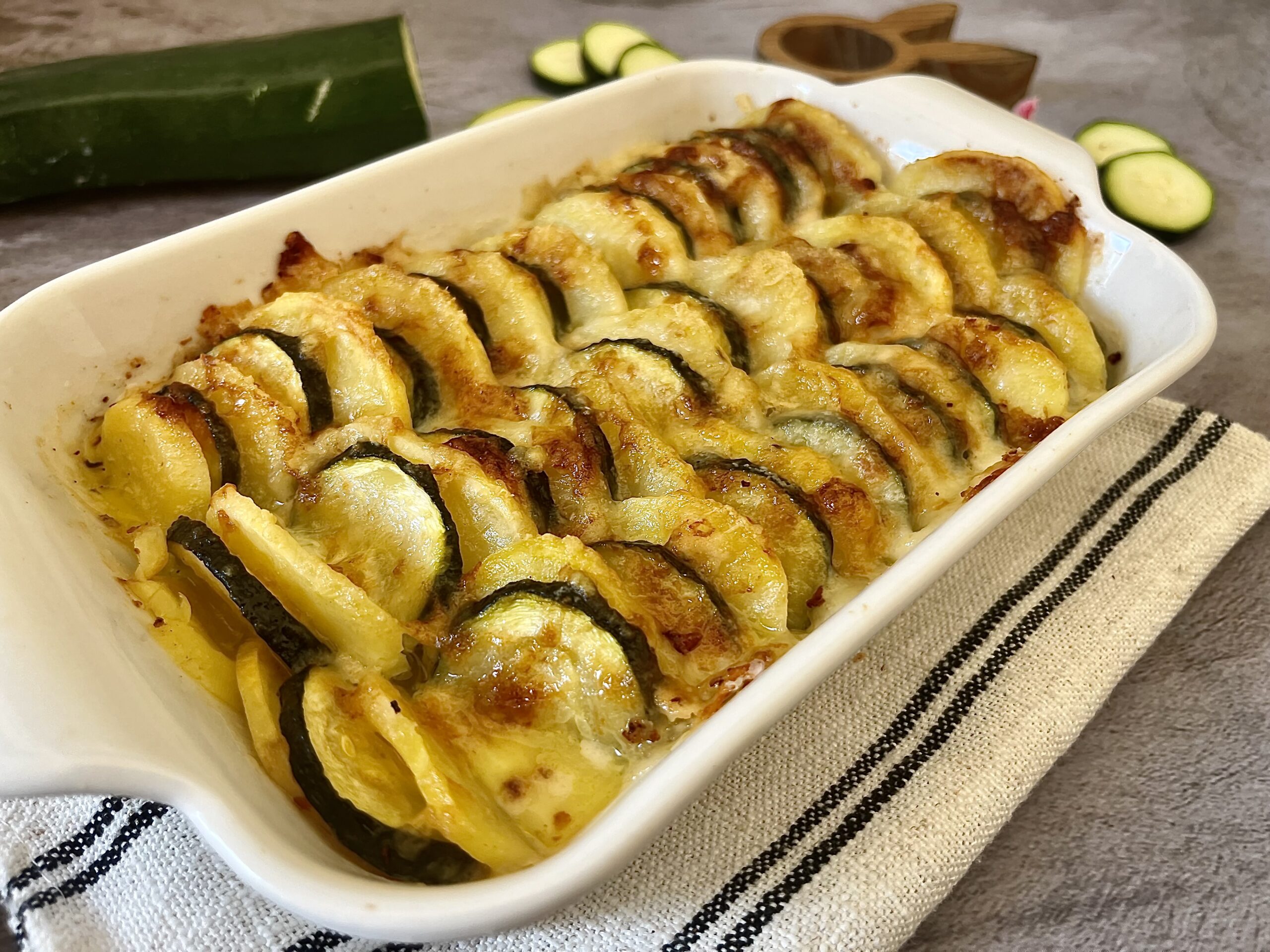 Sformato di zucchine con patate e scamorza