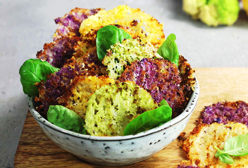 Chips di cavolfiore e parmigiano