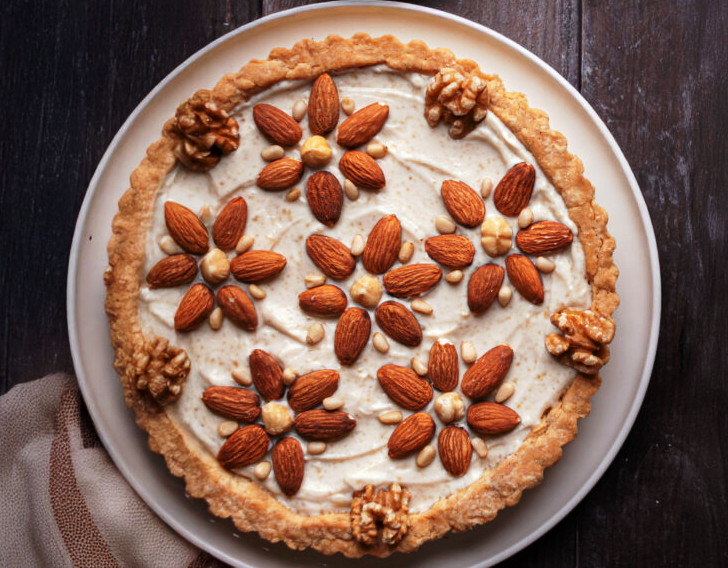Crostata di ricotta e mandorle senza burro