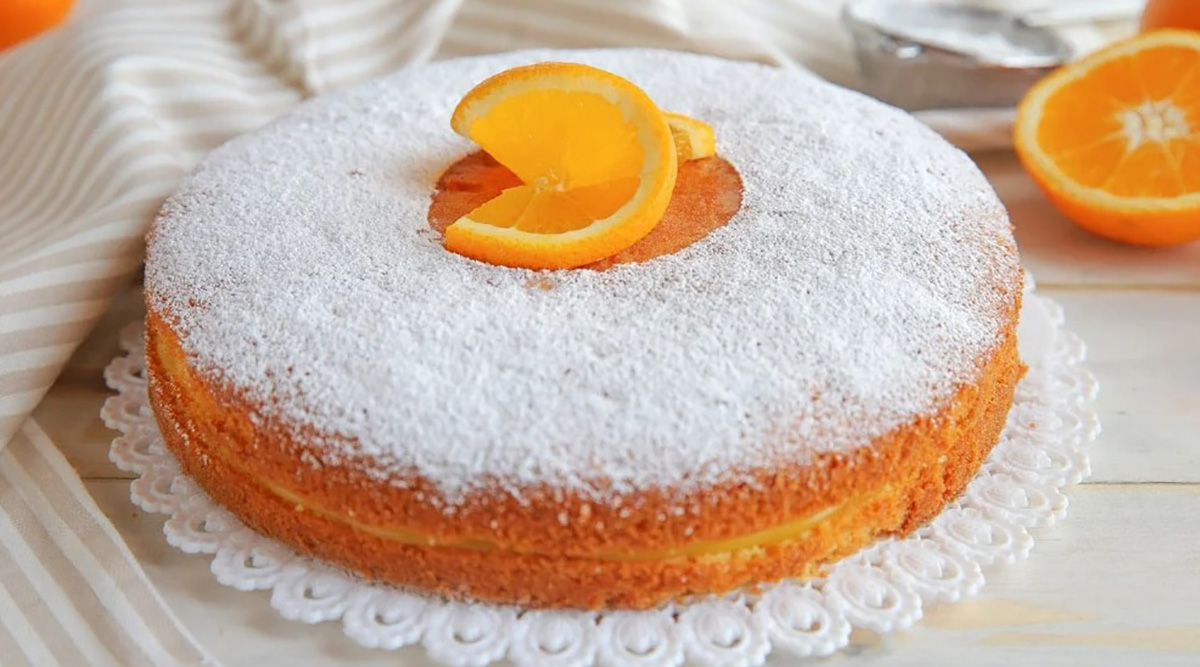 Torta soffice arancia e riso