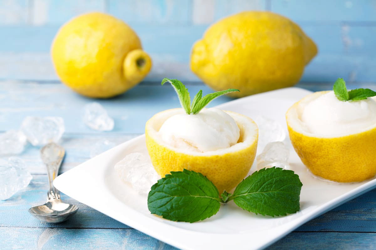 Sorbetto panna e limone